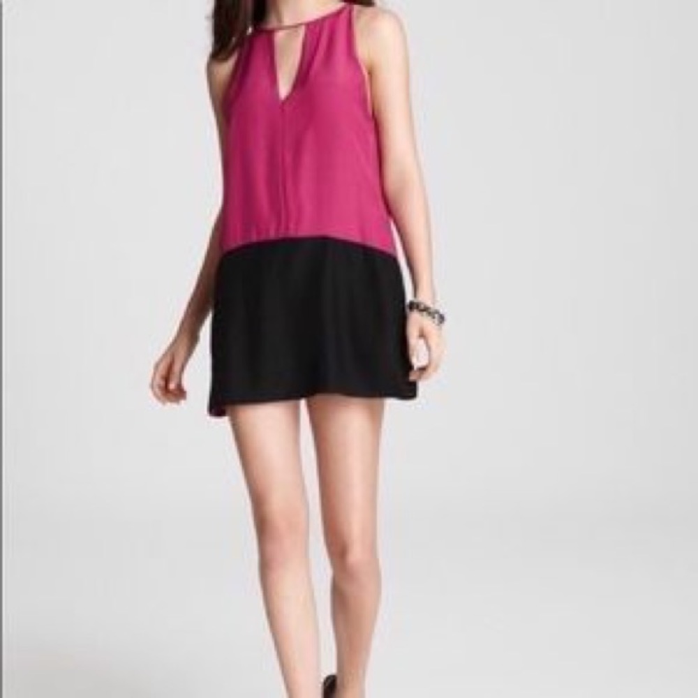Parker Silk Colorblock Dress